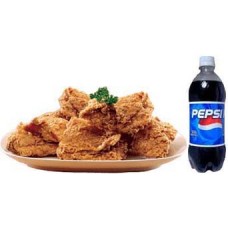 KFC- 4 Pcs Crispy Chicken W/ 1 Liter Pepsi