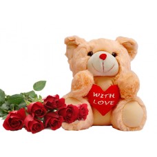 Lovely teddy bear gift with rose for valentine Lovely teddy bear gift with rose for valentine