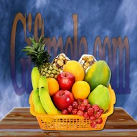 Fruit Basket With Chocolate Combo